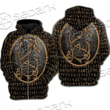 Viking Runes Fennrir SED-0673 Hoodie & Zip Hoodie Raglan