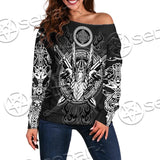 Viking Odin’S Ravens Axe SED-0675 Off Shoulder Sweaters