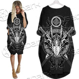 Viking Odin’S Ravens Axe SED-0675 Batwing Pocket Dress