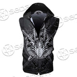 Viking Odin’S Ravens Axe SED-0675 Zip Sleeveless Hoodie