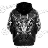 Viking Odin’S Ravens Axe SED-0675 Hoodie & Zip Hoodie Raglan