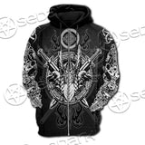 Viking Odin’S Ravens Axe SED-0675 Hoodie & Zip Hoodie Raglan