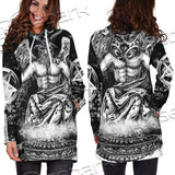 Baphomet And Skeleton SED-0678 Hoodie Dress