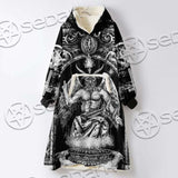 Baphomet And Skeleton SED-0678 Oversized Sherpa Blanket Hoodie