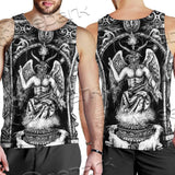 Baphomet And Skeleton SED-0678 Men Tank-tops