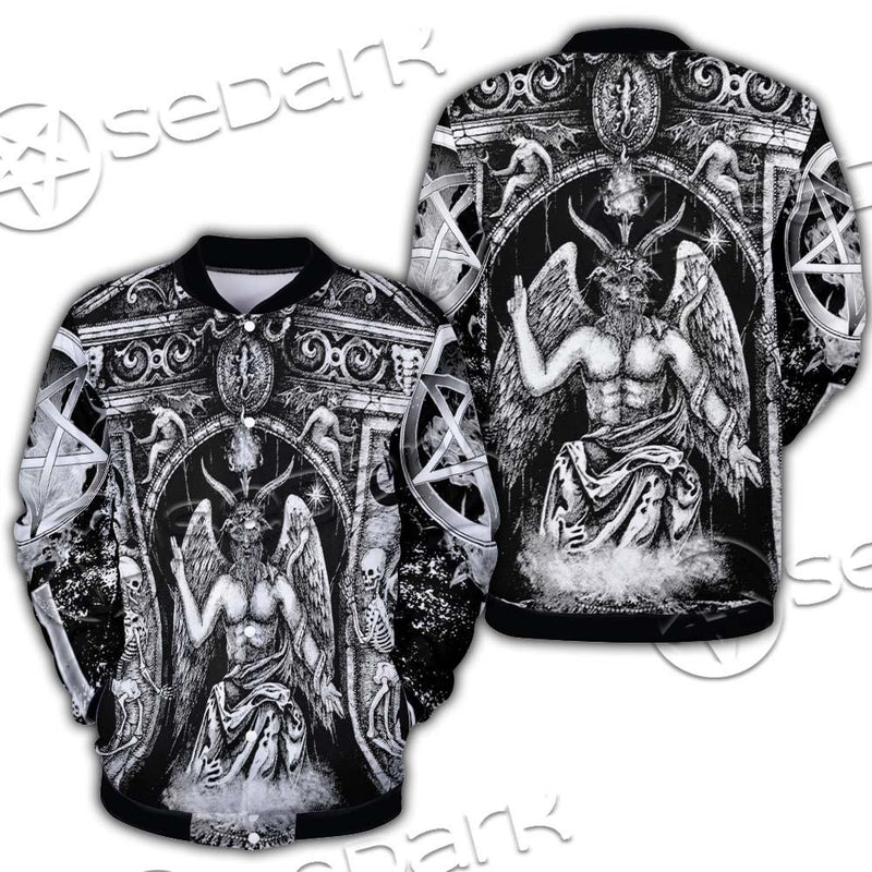 Baphomet And Skeleton SED-0678 Button Jacket