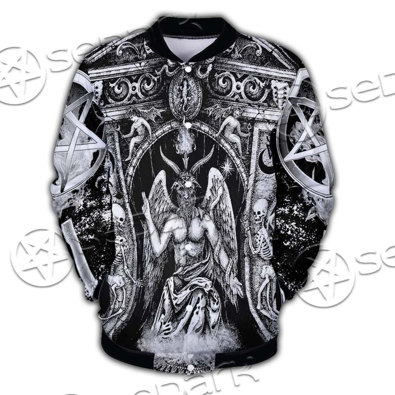 Baphomet And Skeleton SED-0678 Button Jacket