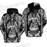 Baphomet And Skeleton SED-0678 Hoodie & Zip Hoodie Raglan
