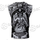 Baphomet And Skeleton SED-0678 Zip Sleeveless Hoodie