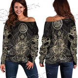 Celtic Viking Valknut SED-0679 Off Shoulder Sweaters