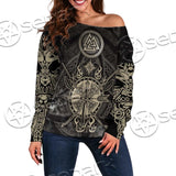 Celtic Viking Valknut SED-0679 Off Shoulder Sweaters