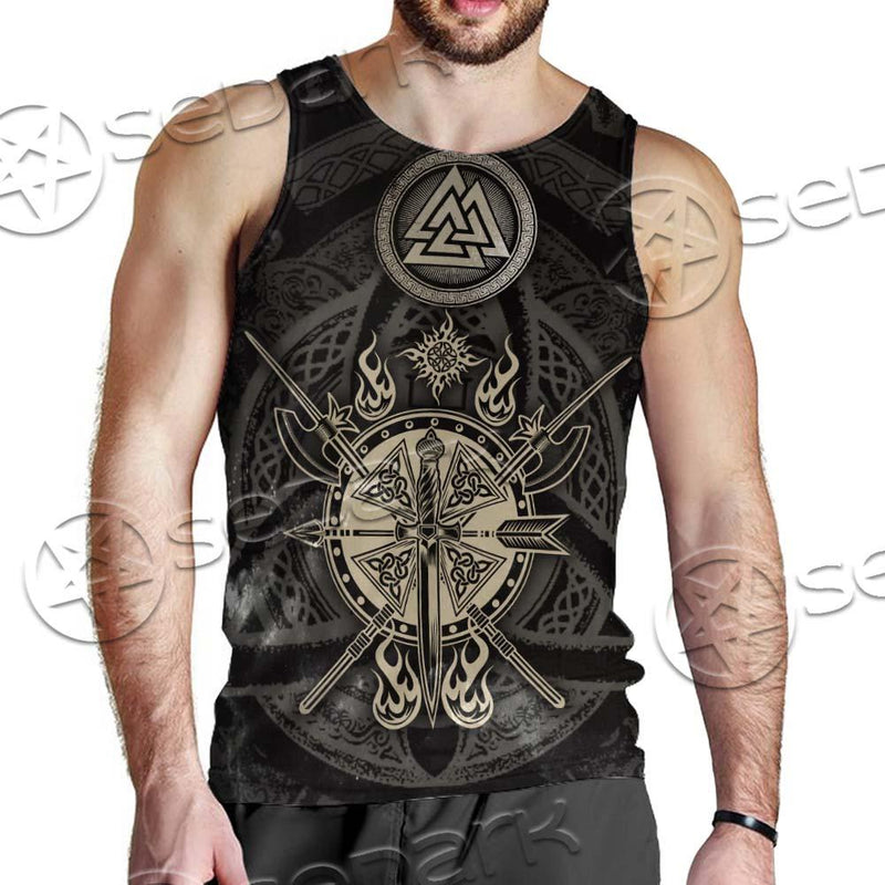 Celtic Viking Valknut SED-0679 Men Tank-tops
