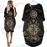 Celtic Viking Valknut SED-0679 Batwing Pocket Dress