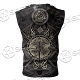 Celtic Viking Valknut SED-0679 Zip Sleeveless Hoodie