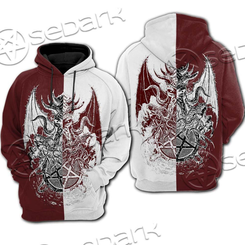 Satanic Cthulhu SED-0681 Hoodie & Zip Hoodie Raglan