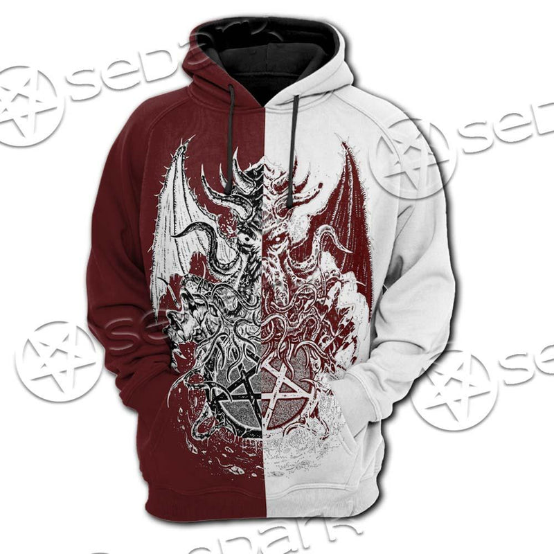 Satanic Cthulhu SED-0681 Hoodie & Zip Hoodie Raglan