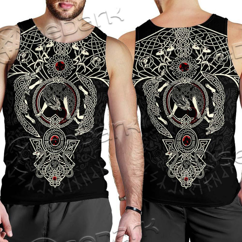Yggdrasil Norse Mythology SED-0682 Men Tank-tops