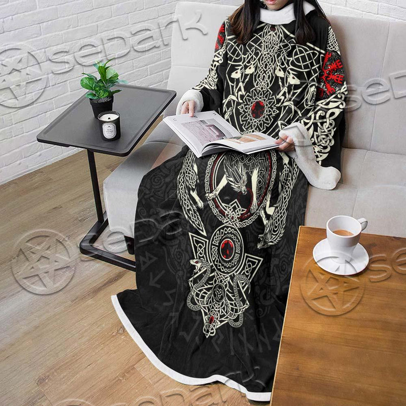 Yggdrasil Norse Mythology SED-0682 Sleeved Blanket