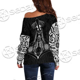 Viking Odin Thor'S Hammer SED-0683 Off Shoulder Sweaters