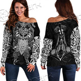 Viking Odin Thor'S Hammer SED-0683 Off Shoulder Sweaters