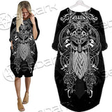 Viking Odin Thor'S Hammer SED-0683 Batwing Pocket Dress