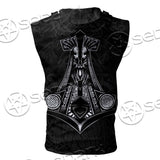 Viking Odin Thor'S Hammer SED-0683 Zip Sleeveless Hoodie