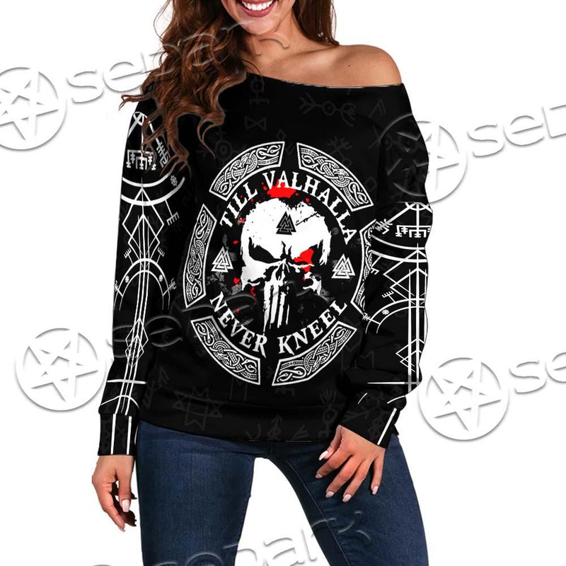 Skull Viking Valhalla SED-0685 Off Shoulder Sweaters