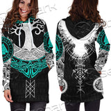 Yggdrasil And Viking Compass Vegvisir SED-0686 Hoodie Dress