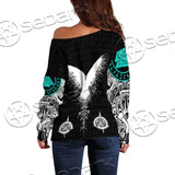 Yggdrasil And Viking Compass Vegvisir SED-0686 Off Shoulder Sweaters