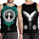 Yggdrasil And Viking Compass Vegvisir SED-0686 Men Tank-tops