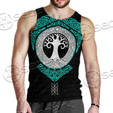 Yggdrasil And Viking Compass Vegvisir SED-0686 Men Tank-tops