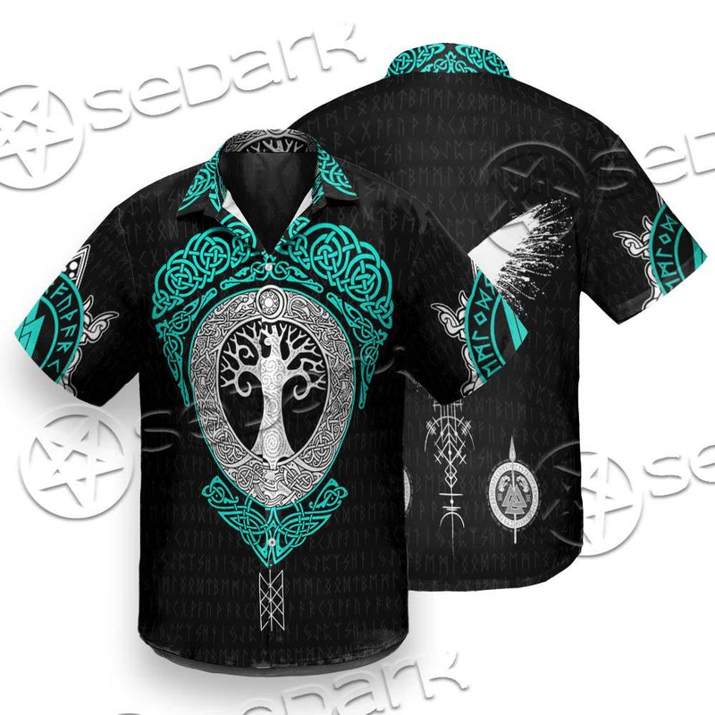 Yggdrasil And Viking Compass Vegvisir SED-0686 Shirt Allover