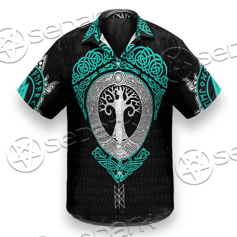 Yggdrasil And Viking Compass Vegvisir SED-0686 Shirt Allover