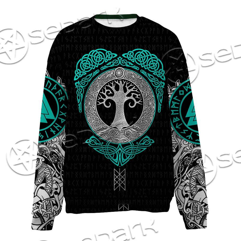 Yggdrasil And Viking Compass Vegvisir SED-0686 Unisex Sweatshirt