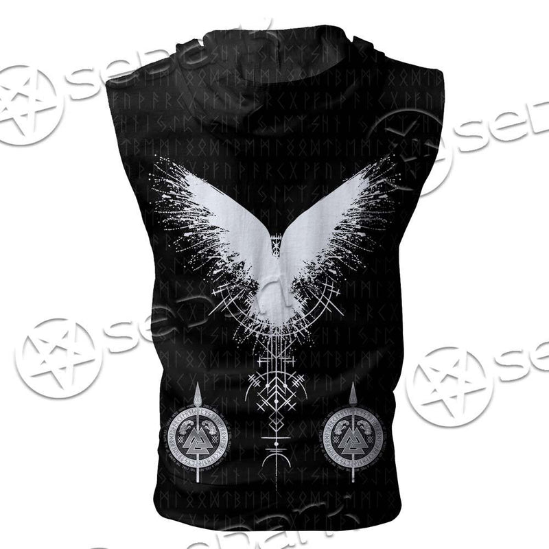 Yggdrasil And Viking Compass Vegvisir SED-0686 Zip Sleeveless Hoodie
