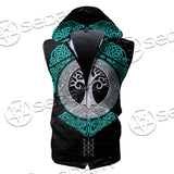 Yggdrasil And Viking Compass Vegvisir SED-0686 Zip Sleeveless Hoodie