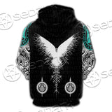 Yggdrasil And Viking Compass Vegvisir SED-0686 Hoodie & Zip Hoodie Raglan