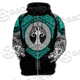 Yggdrasil And Viking Compass Vegvisir SED-0686 Hoodie & Zip Hoodie Raglan