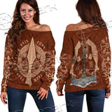 Viking Ravens Mjolnir SED-0687 Off Shoulder Sweaters