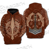 Viking Ravens Mjolnir SED-0687 Hoodie & Zip Hoodie Raglan