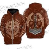 Viking Ravens Mjolnir SED-0687 Hoodie & Zip Hoodie Raglan