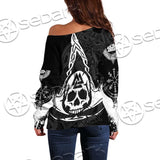 Viking Axe Symbols SED-0688 Off Shoulder Sweaters