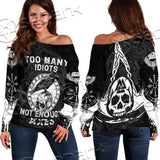 Viking Axe Symbols SED-0688 Off Shoulder Sweaters