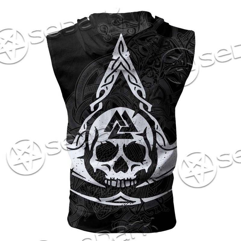 Viking Axe Symbols SED-0688 Zip Sleeveless Hoodie