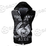 Viking Axe Symbols SED-0688 Zip Sleeveless Hoodie