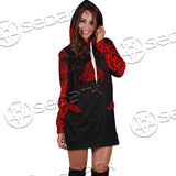 Ravens Norse Mythology Red Pattern SED-0697 Hoodie Dress