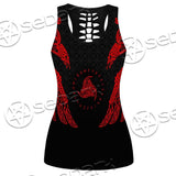 Ravens Norse Mythology Red Pattern SED-0697 Women Tank Top