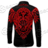 Ravens Norse Mythology Red Pattern SED-0697 Shirt Allover