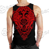 Ravens Norse Mythology Red Pattern SED-0697 Men Tank-tops