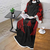 Ravens Norse Mythology Red Pattern SED-0697 Sleeved Blanket